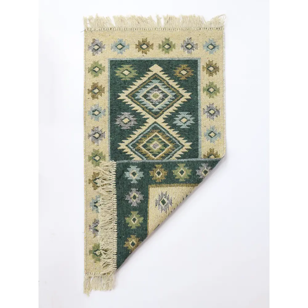 Фото 2 Коврик декоративный L'Cadesi Kilim Usak UK02 Хлопок 60x90 см цвет зеленый Фото 2 Коврик декоративный L'Cadesi Kilim Usak UK02 Хлопок 60x90 см цвет зеленый
