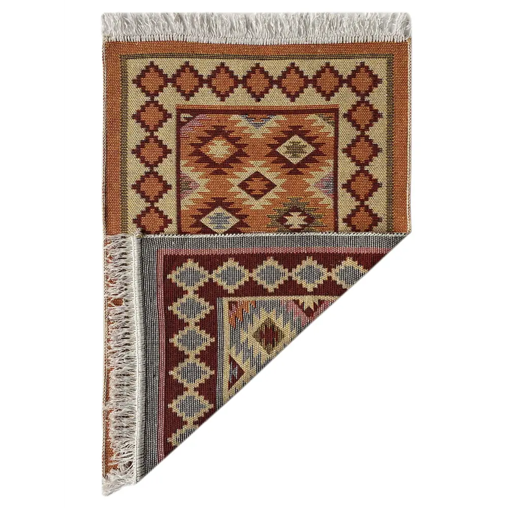 Фото 2 Коврик декоративный L'Cadesi Kilim Usak UK1471 Хлопок 60x120 см цвет кремовый-бежевый Фото 2 Коврик декоративный L'Cadesi Kilim Usak UK1471 Хлопок 60x120 см цвет кремовый-бежевый