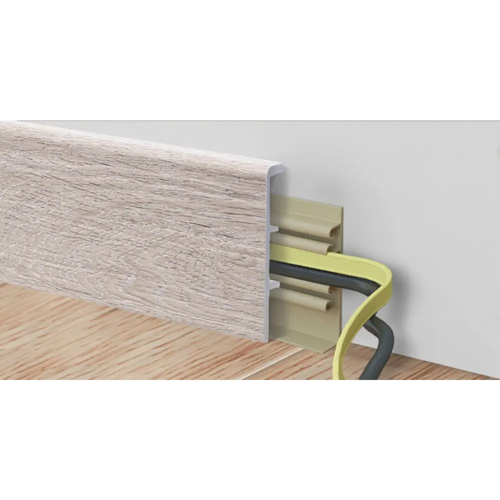 Фото Плинтус напольный Grace rico concept80 Ясень арктик 80x20x2000 мм