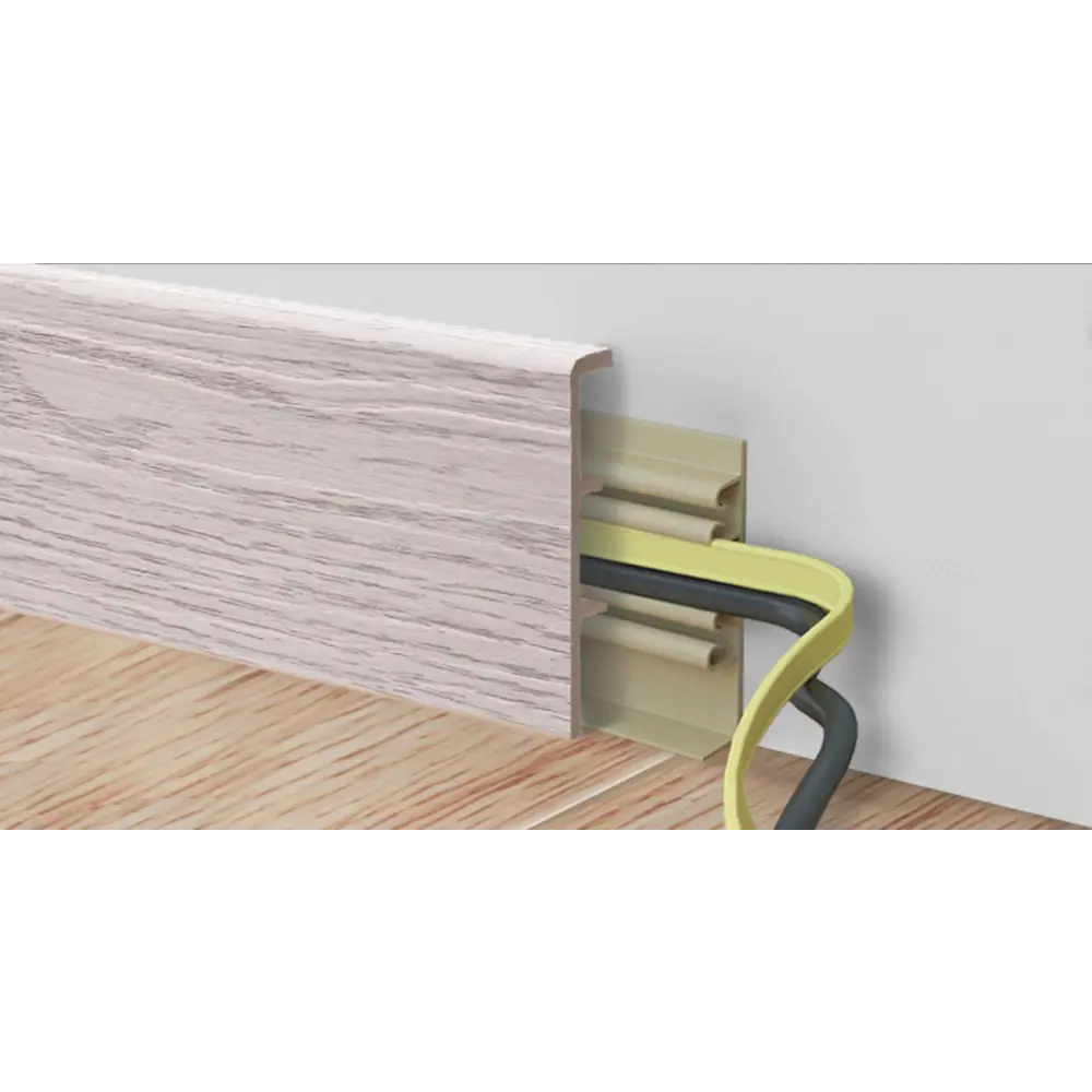 Фото Плинтус напольный Grace rico concept80 Ясень норд 80x20x2000 мм