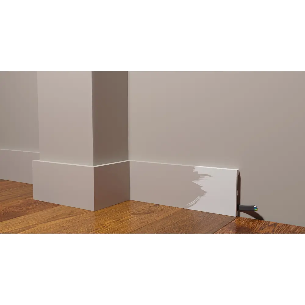 Фото 2 Плинтус напольный ударопрочный влагостойкий под покраску Decor-Dizayn DD709 100x13x2000мм Фото 2 Плинтус напольный ударопрочный влагостойкий под покраску Decor-Dizayn DD709 100x13x2000мм
