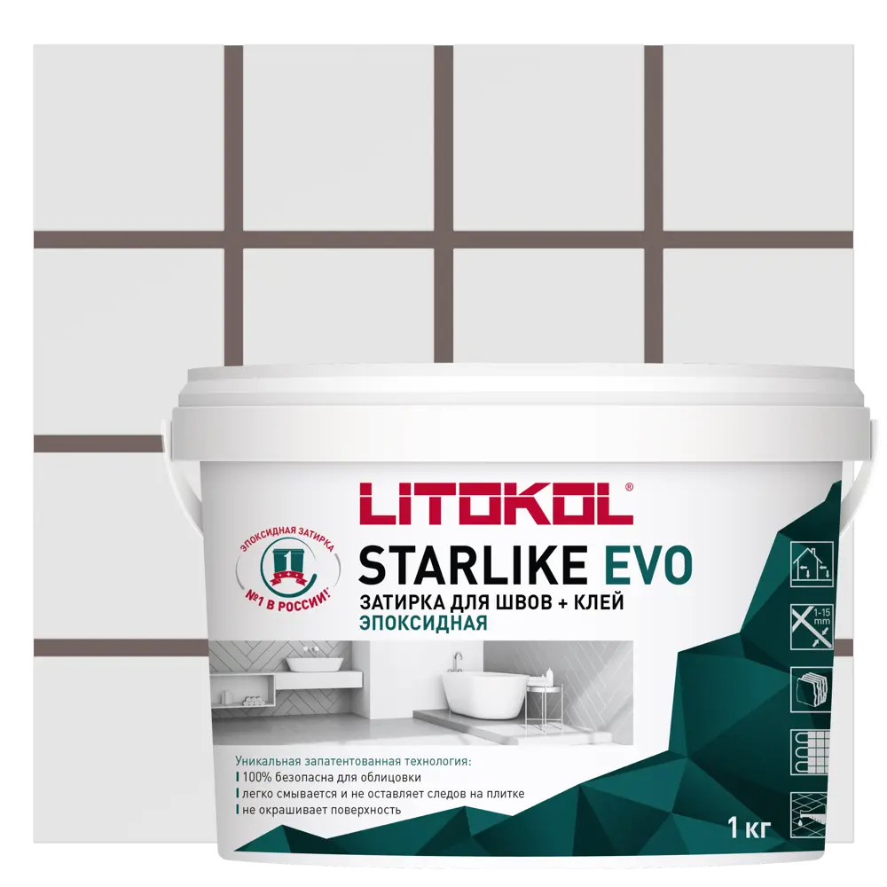 Фото Затирка эпоксидная Litokol Starlike Evo S.230 цвет какао 1 кг Фото Затирка эпоксидная Litokol Starlike Evo S.230 цвет какао 1 кг