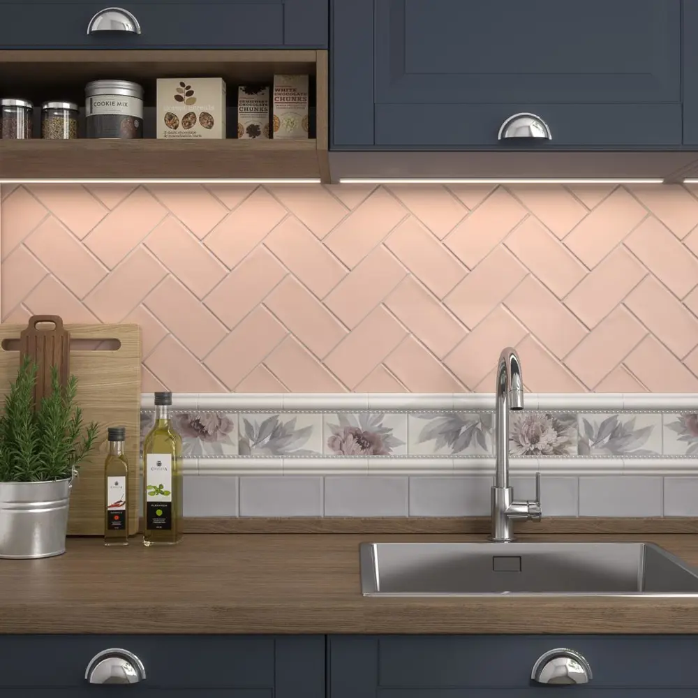 Фото 2 Керамическая плитка Kerama marazzi Тортона Розовый 7.4x15см, цена за упаковку Фото 2 Керамическая плитка Kerama marazzi Тортона Розовый 7.4x15см, цена за упаковку
