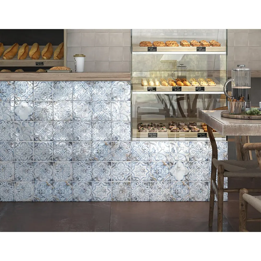 Фото Декор Kerama Marazzi Барио MP000018188 15x15см матовый белый Фото Декор Kerama Marazzi Барио MP000018188 15x15см матовый белый