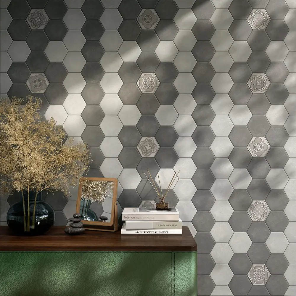 Фото 2 Керамическая вставка Kerama Marazzi Тюрен серый1 12x10.4см Фото 2 Керамическая вставка Kerama Marazzi Тюрен серый1 12x10.4см