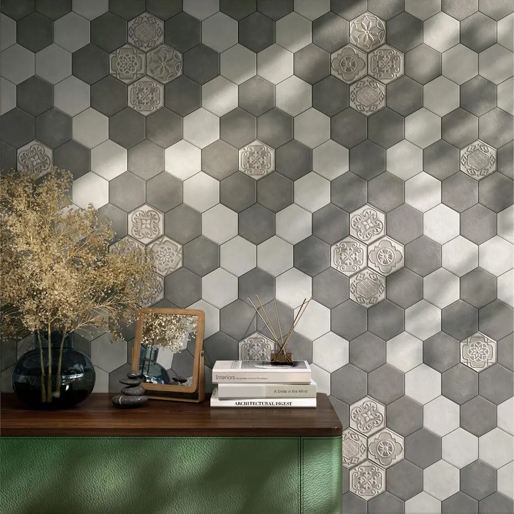 Фото 2 Керамическая вставка Kerama Marazzi Тюрен серый2 12x10.4см Фото 2 Керамическая вставка Kerama Marazzi Тюрен серый2 12x10.4см