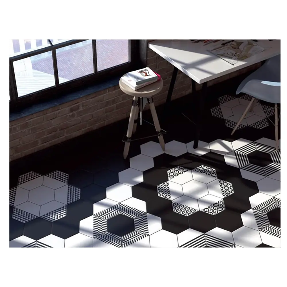 Фото Керамический гранит Kerama Marazzi Буранелли черный 20x23.1см, цена за упаковку Фото Керамический гранит Kerama Marazzi Буранелли черный 20x23.1см, цена за упаковку