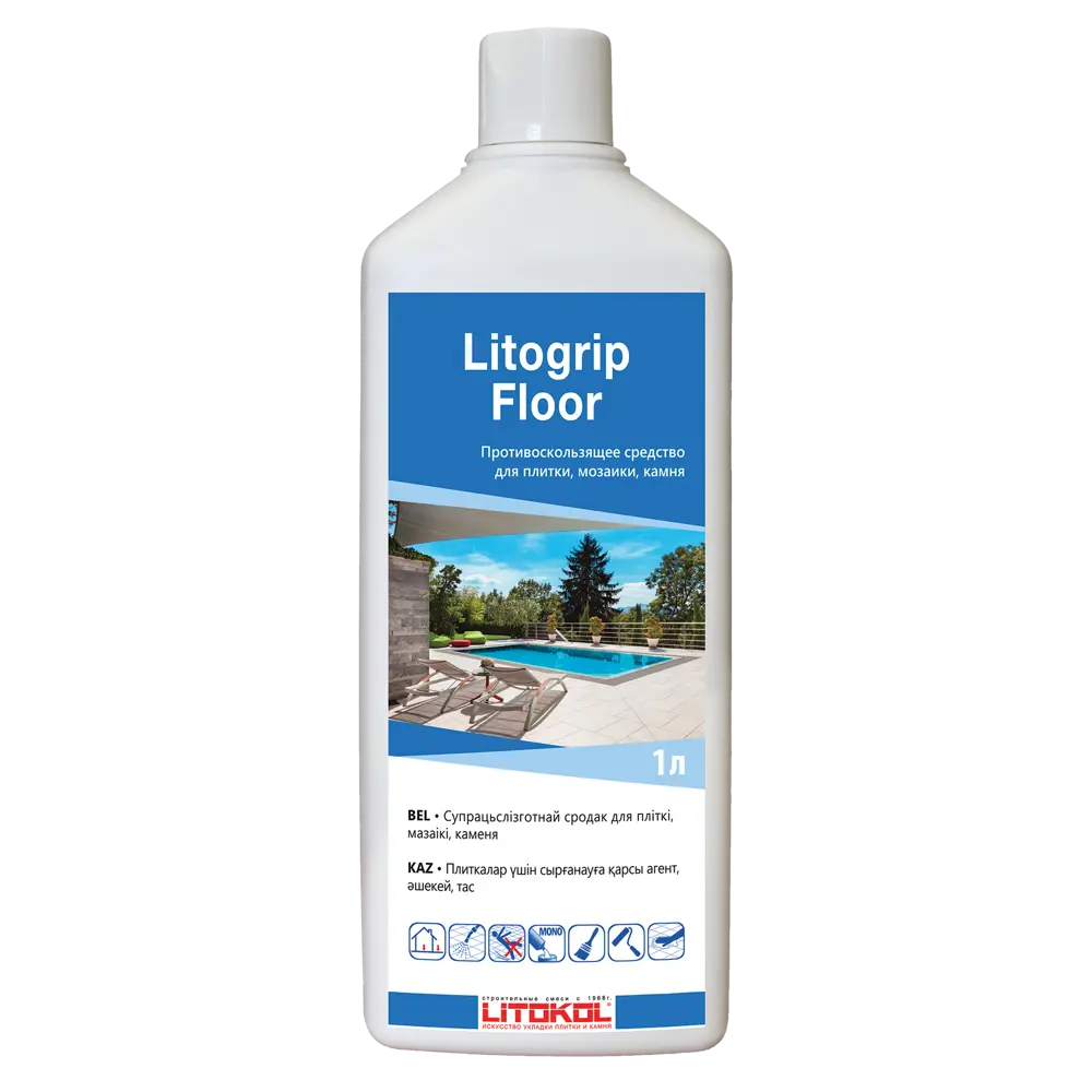 Фото Противоскользящее средство для плитки Litokol Litogrip Floor 1 л Фото Противоскользящее средство для плитки Litokol Litogrip Floor 1 л