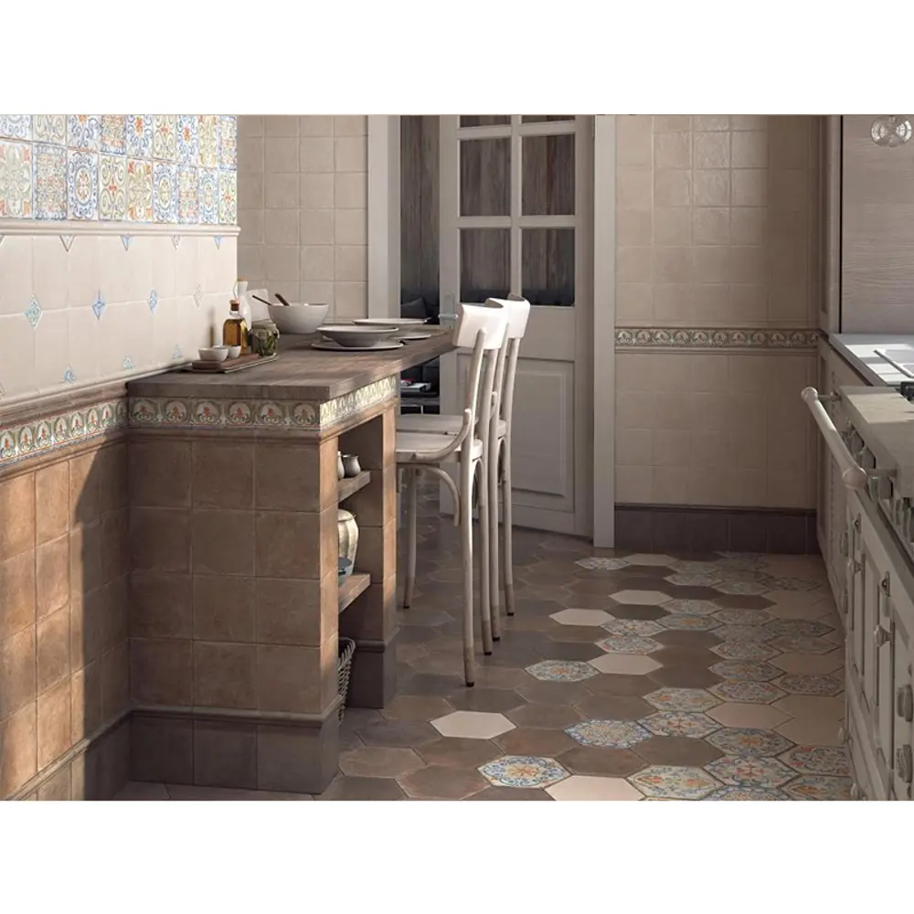 Фото Керамическая плитка Kerama Marazzi Виченца 17016 15x15см цвет коричневый, цена за упаковку Фото Керамическая плитка Kerama Marazzi Виченца 17016 15x15см цвет коричневый, цена за упаковку
