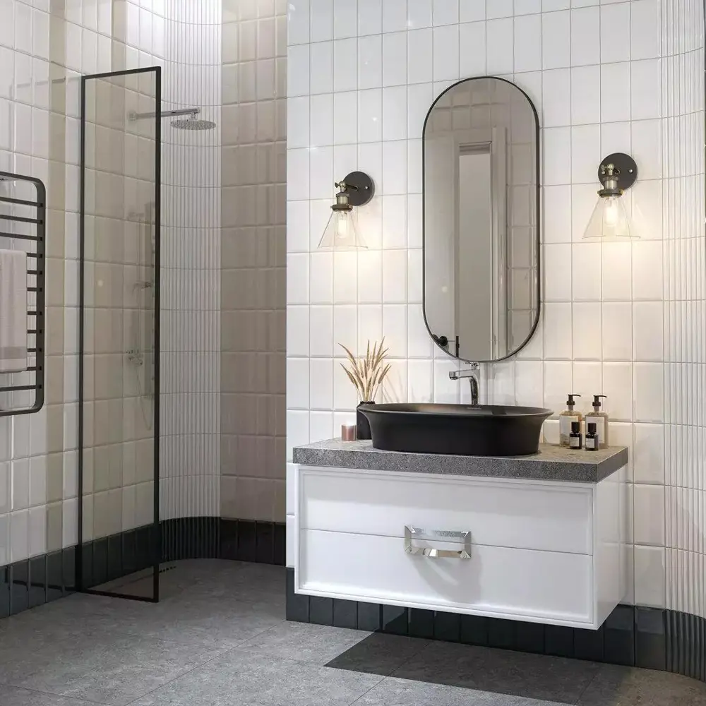 Фото 4 Керамическая плитка Kerama Marazzi Бланше 19040 20x9.9см цвет белый, цена за упаковку Фото 4 Керамическая плитка Kerama Marazzi Бланше 19040 20x9.9см цвет белый, цена за упаковку