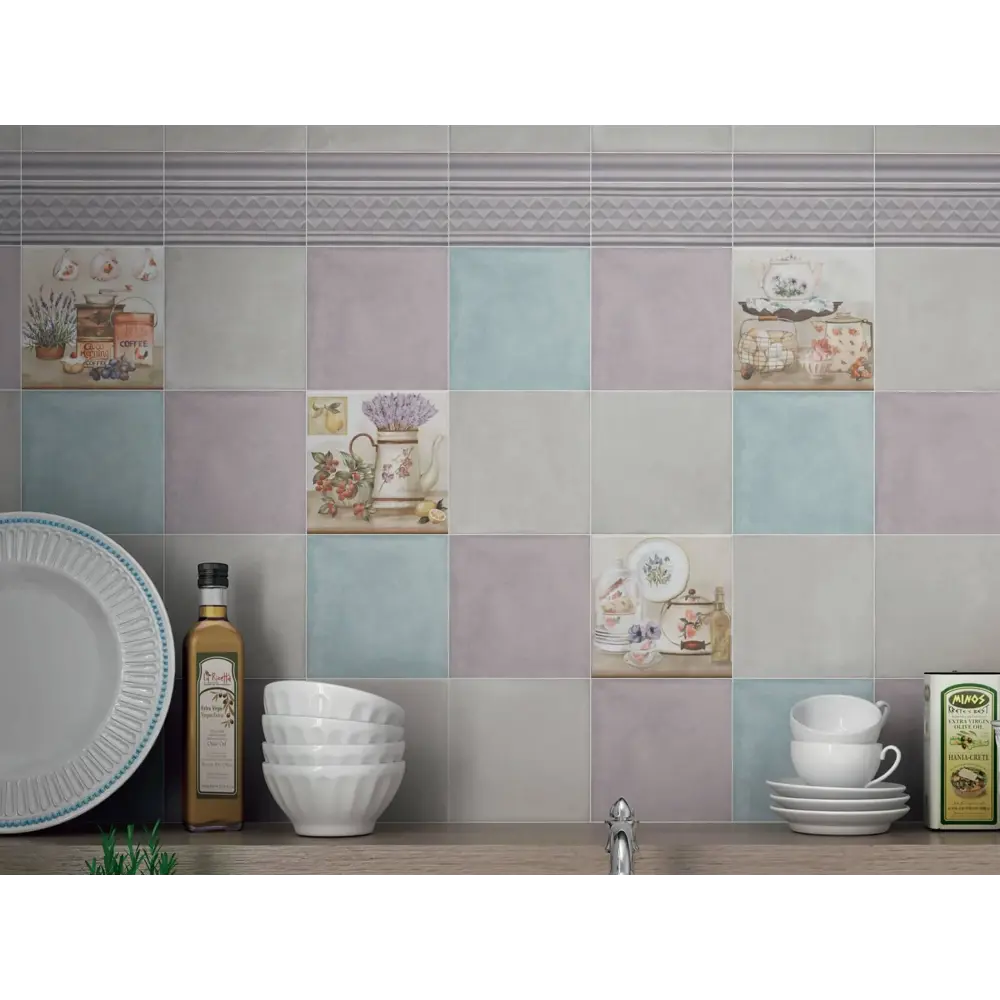Фото Керамическая плитка Kerama Marazzi Пикарди 17025 15x15см цвет сиреневый, цена за упаковку Фото Керамическая плитка Kerama Marazzi Пикарди 17025 15x15см цвет сиреневый, цена за упаковку