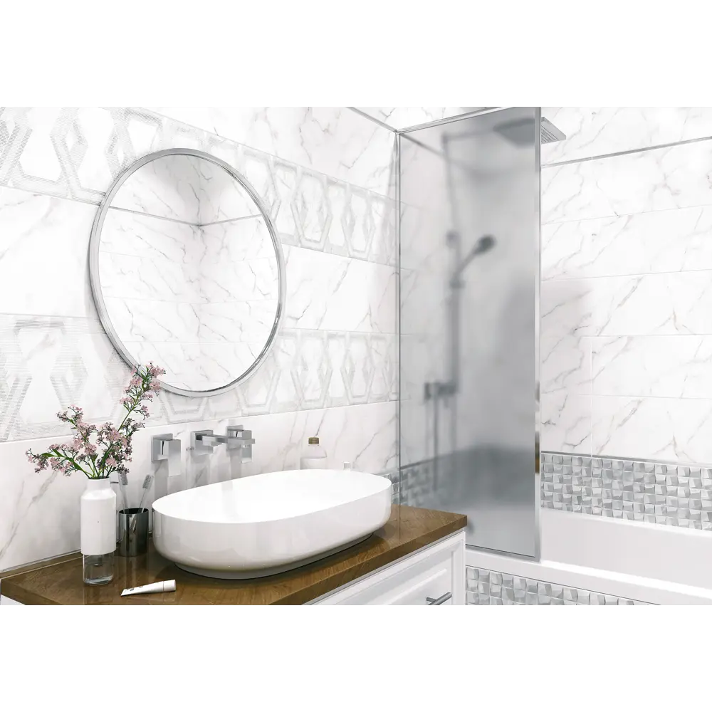 Фото 3 Декор Alma Ceramica Grigio-2 DWU09GRG007 50x24.9см цвет серый, цена за штуку Фото 3 Декор Alma Ceramica Grigio-2 DWU09GRG007 50x24.9см цвет серый, цена за штуку