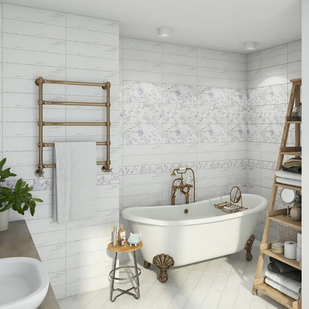 Фото 3 Плитка настенная Global Tile San Remo GT14VG 50x25см цвет белый Фото 3 Плитка настенная Global Tile San Remo GT14VG 50x25см цвет белый