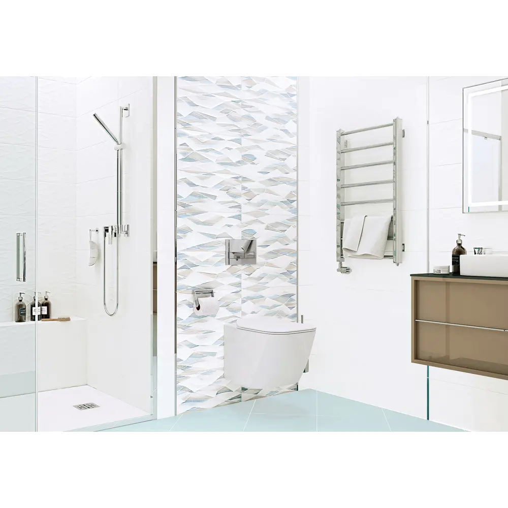 Фото 3 Плитка настенная new Trend Manhattan white WT9MAN00 24x50x8см Фото 3 Плитка настенная new Trend Manhattan white WT9MAN00 24x50x8см