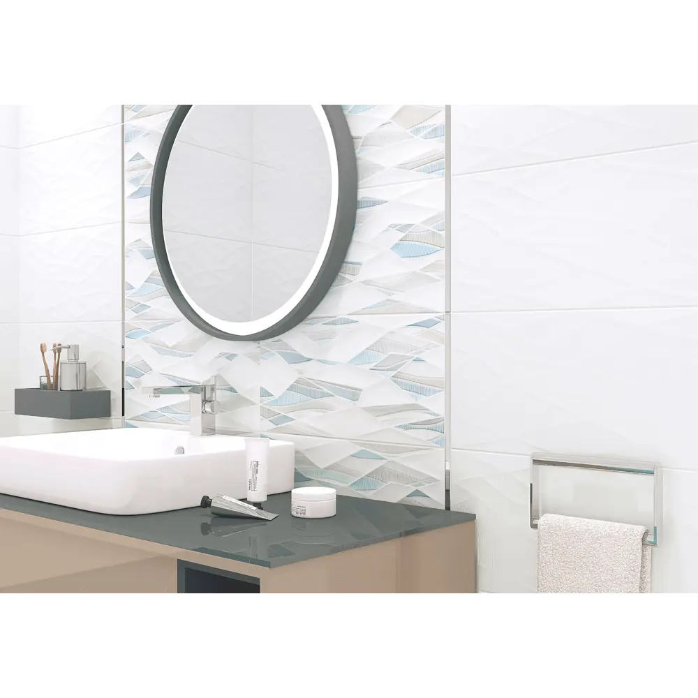 Фото 2 Плитка настенная new Trend Manhattan white WT9MAN00 24x50x8см Фото 2 Плитка настенная new Trend Manhattan white WT9MAN00 24x50x8см