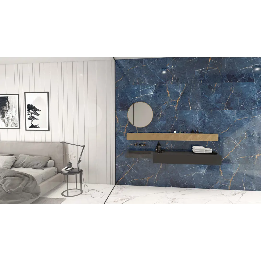 Фото 6 Керамогранит Majorca Tiffany Cielo 60x120 см 1.44 м² полированный цвет синий, цена за упаковку Фото 6 Керамогранит Majorca Tiffany Cielo 60x120 см 1.44 м² полированный цвет синий, цена за упаковку