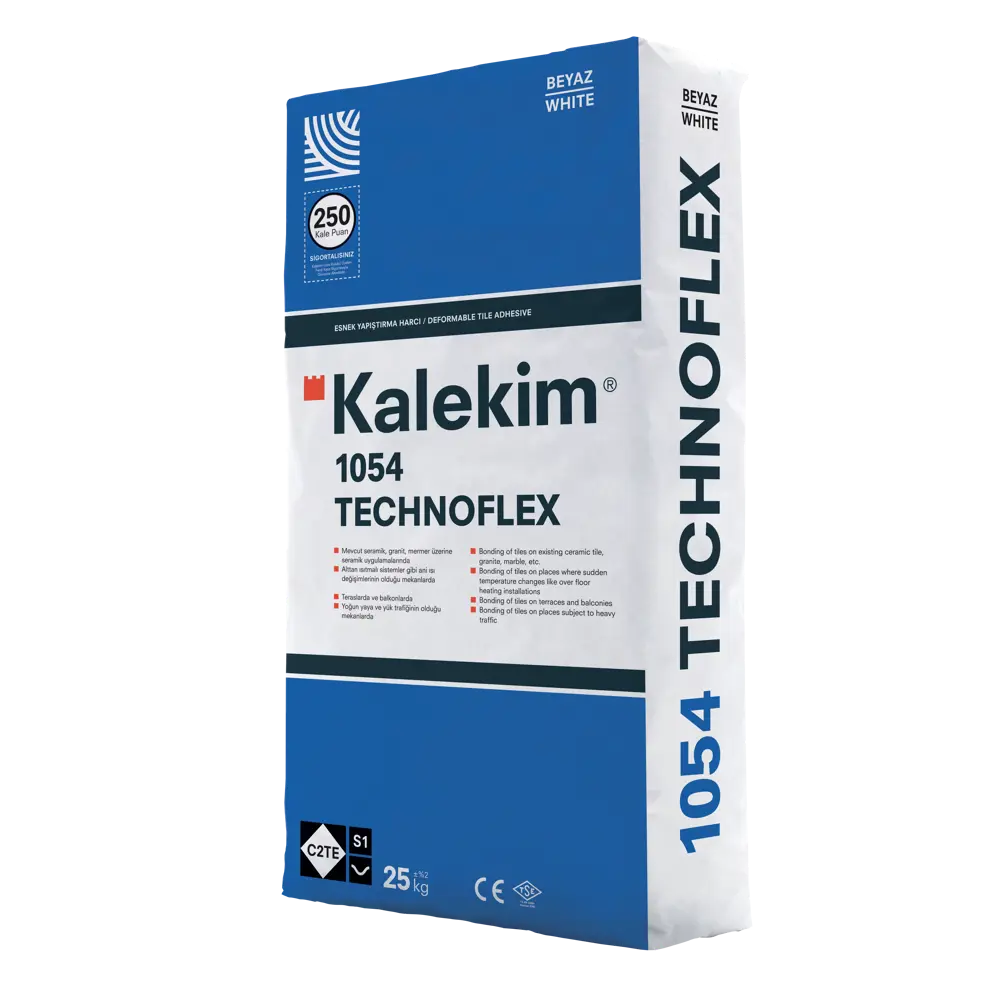 Фото Клей для плитки Kalekim 1054 Technoflex Белый 25 кг эластичный Фото Клей для плитки Kalekim 1054 Technoflex Белый 25 кг эластичный
