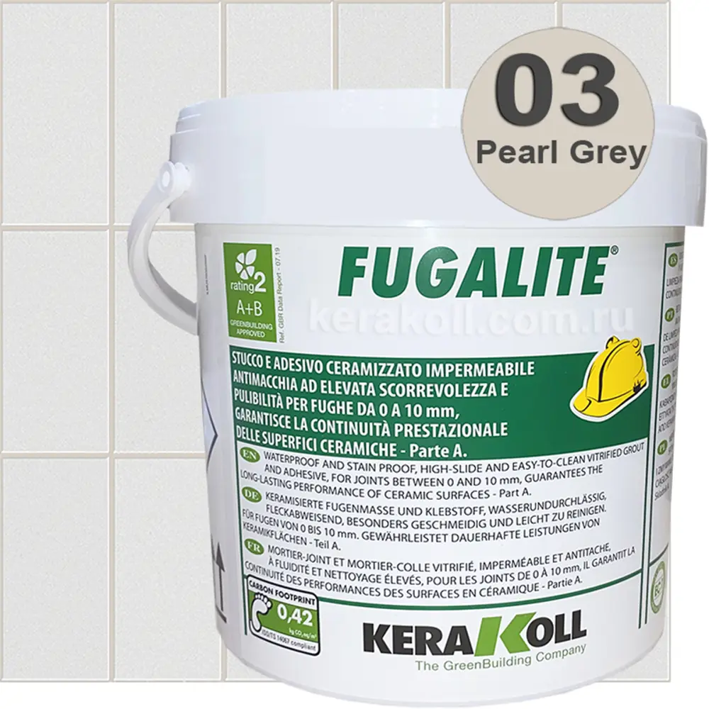 Фото Затирка эпоксидная kerakoll fugalite eco Серый жемчуг 3 кг Фото Затирка эпоксидная kerakoll fugalite eco Серый жемчуг 3 кг