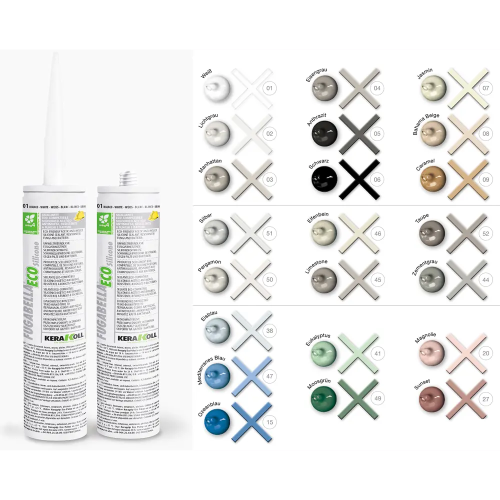 Фото 2 Герметик KERAKOLL FUGABELLA ECO Silicone 03 Pearl Grey 310мл Фото 2 Герметик KERAKOLL FUGABELLA ECO Silicone 03 Pearl Grey 310мл