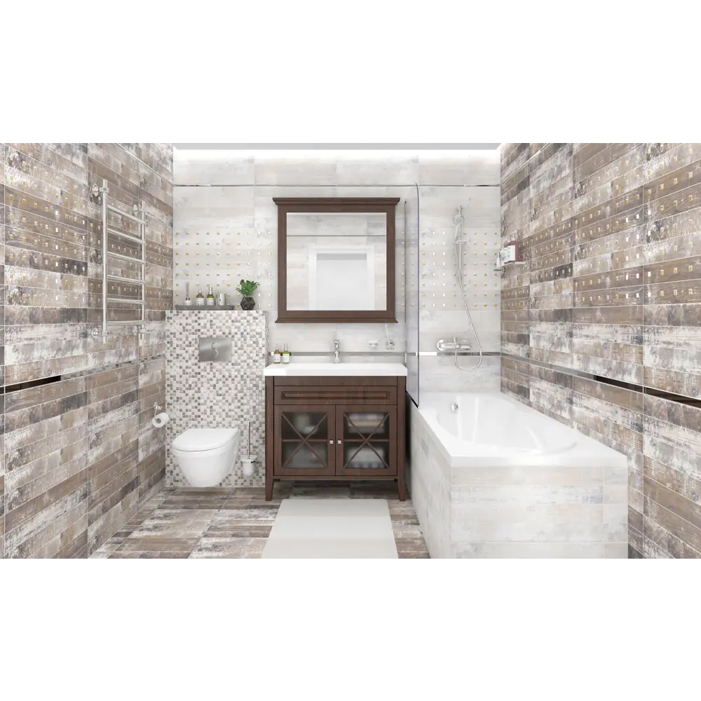 Фото Настенная плитка Laparet Extra Elemental х9999213259 30x60см матовый коричневый