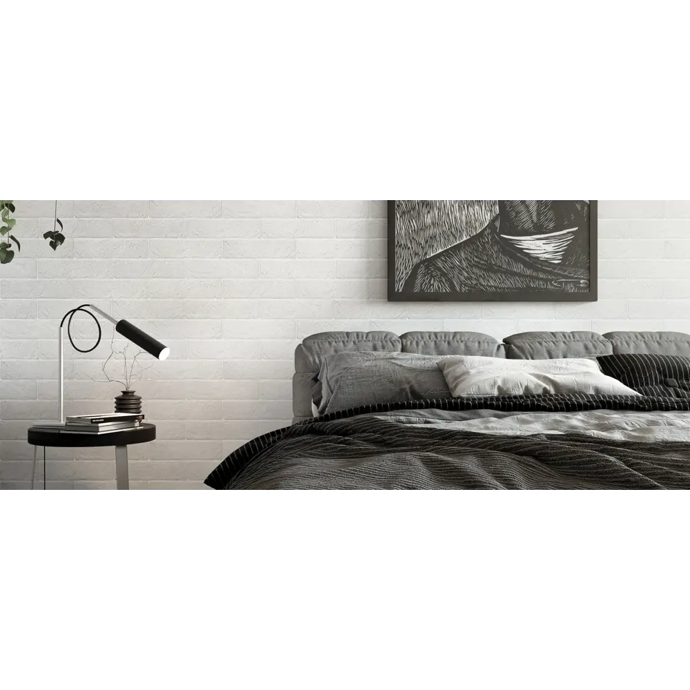 Фото Плитка Monopole Muralla Blanco 7.5x28см 1.01 м² цвет белый, цена за упаковку Фото Плитка Monopole Muralla Blanco 7.5x28см 1.01 м² цвет белый, цена за упаковку