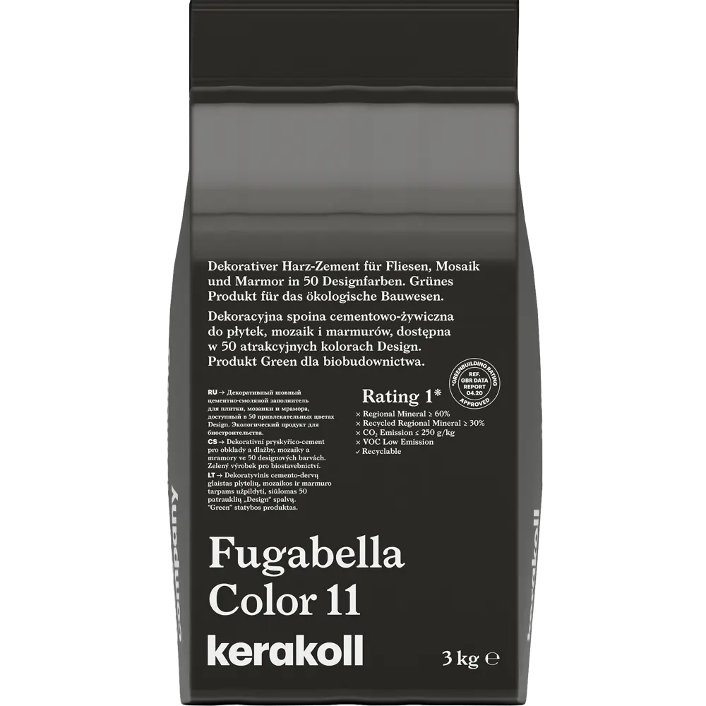 Фото Затирка гибридная Kerakoll Fugabella Color Цвет 11 Графит 3 кг Фото Затирка гибридная Kerakoll Fugabella Color Цвет 11 Графит 3 кг