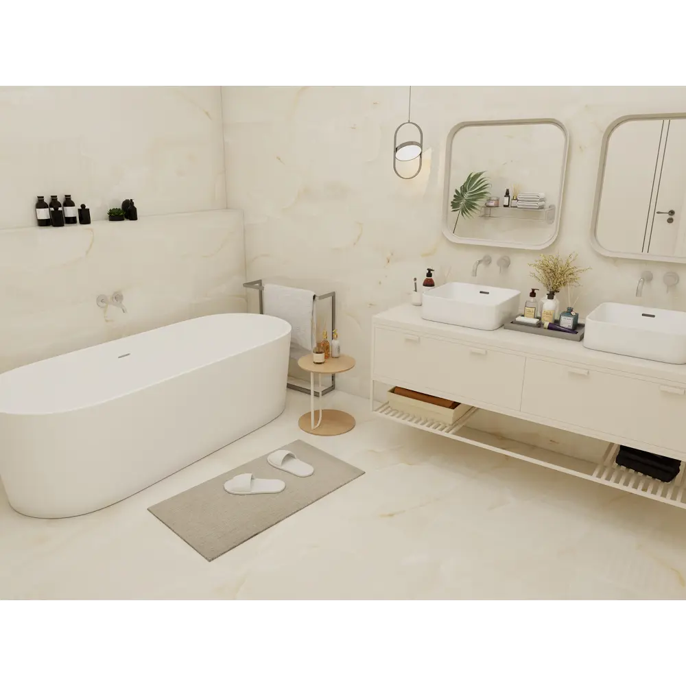 Фото 3 Керамогранит Velsaa Prizma Onix Crema 60x120см 1.44 м² цвет кремовый, цена за упаковку Фото 3 Керамогранит Velsaa Prizma Onix Crema 60x120см 1.44 м² цвет кремовый, цена за упаковку