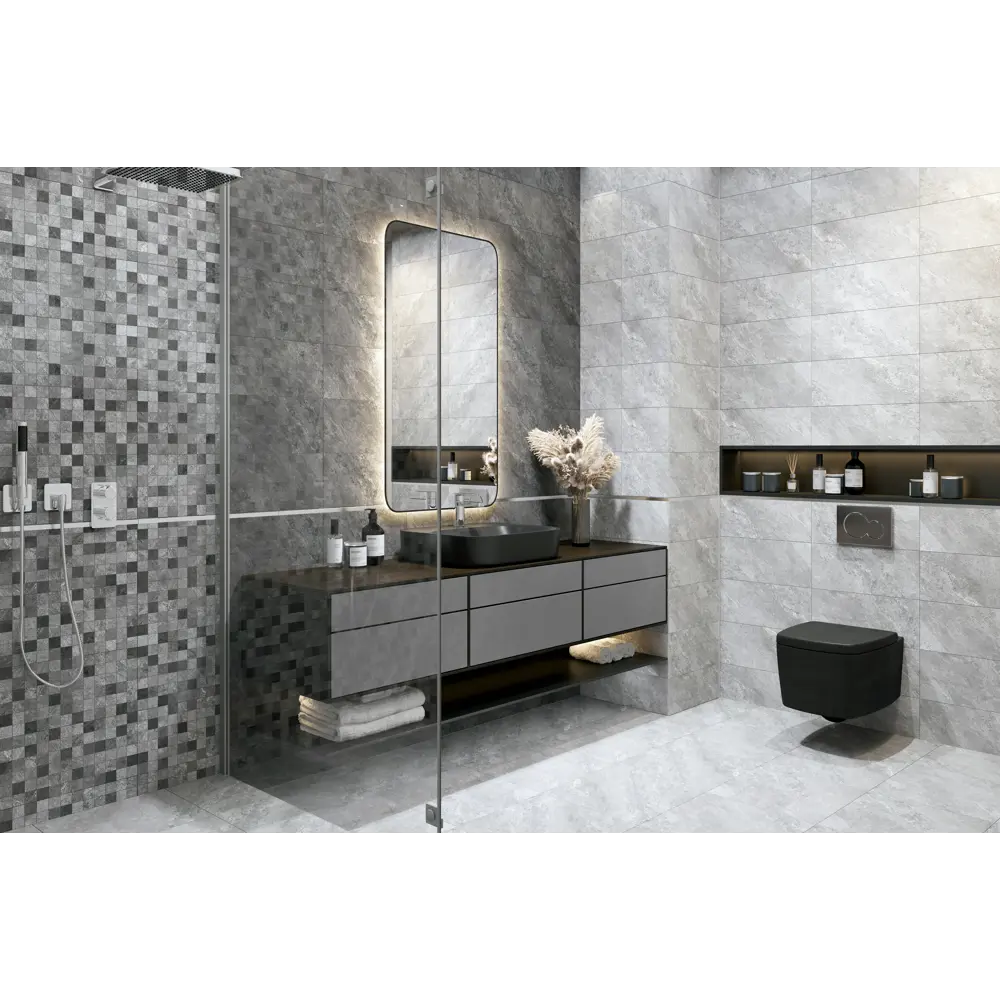 Фото 6 Керамическая плитка Global Tile Balance_GT 1039-8218 20x40см гладкий серый, серебристый Фото 6 Керамическая плитка Global Tile Balance_GT 1039-8218 20x40см гладкий серый, серебристый