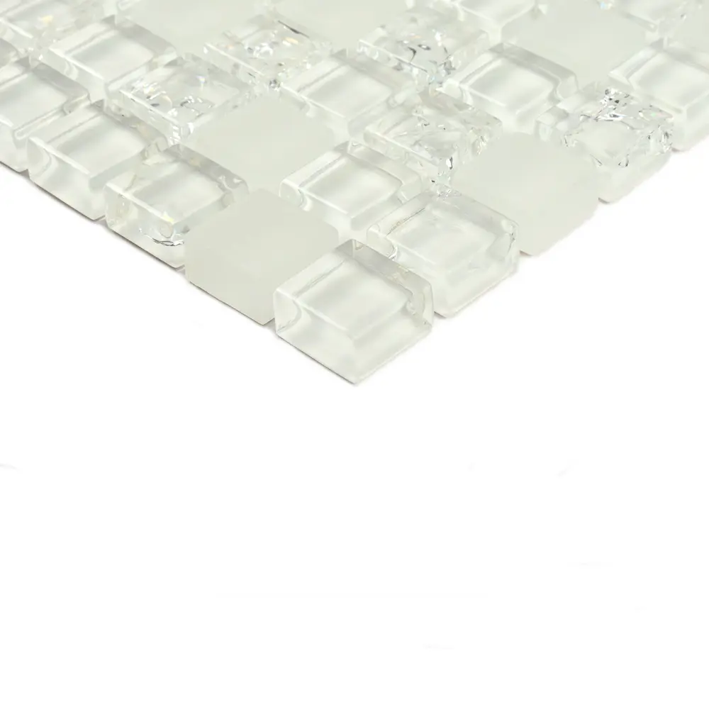 Фото 2 Мозаика Агат Apollo 8 стекло 30x30см цвет белый