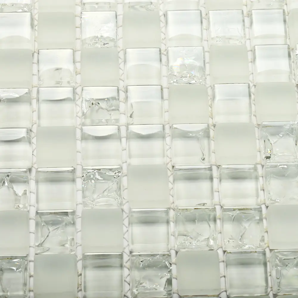 Фото 3 Мозаика Агат Apollo 8 стекло 30x30см цвет белый