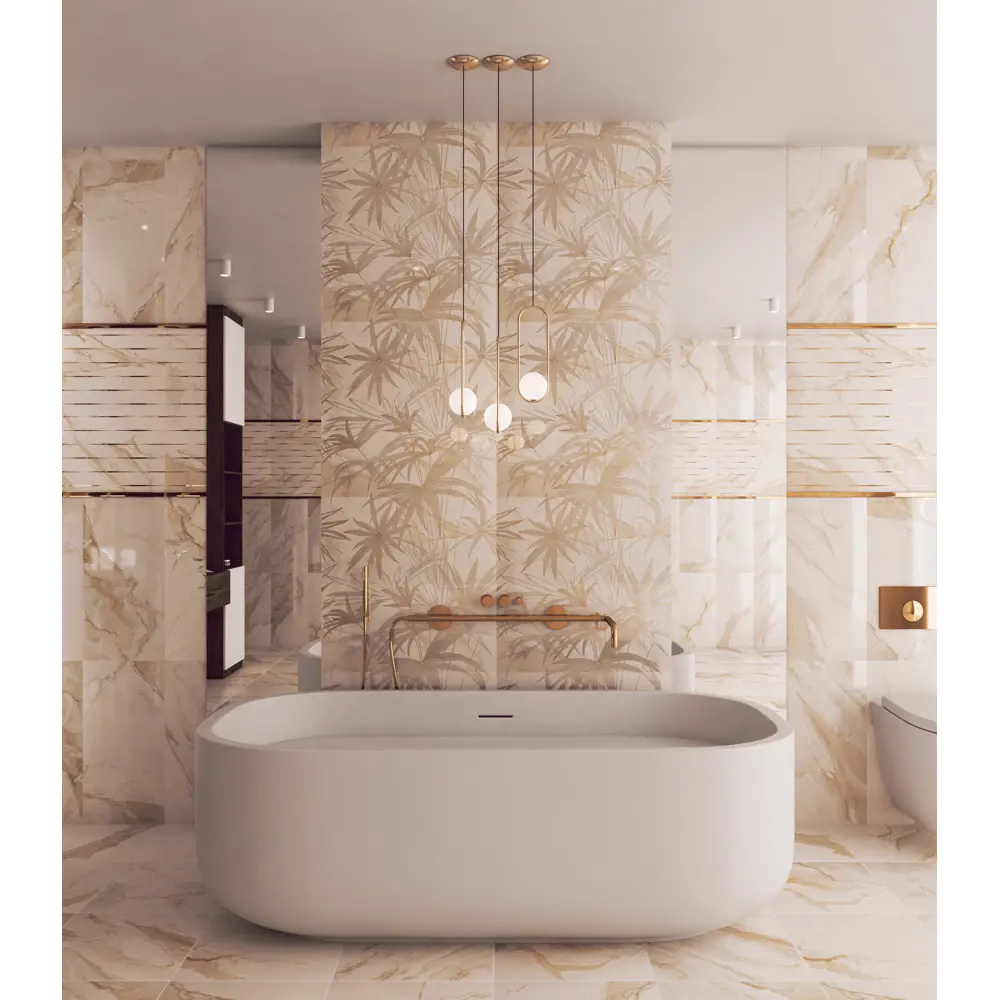Фото 2 Панно Kerlife Calacatta gold 63x63 глазурованный 63x63см цвет жёлтый золотой Фото 2 Панно Kerlife Calacatta gold 63x63 глазурованный 63x63см цвет жёлтый золотой