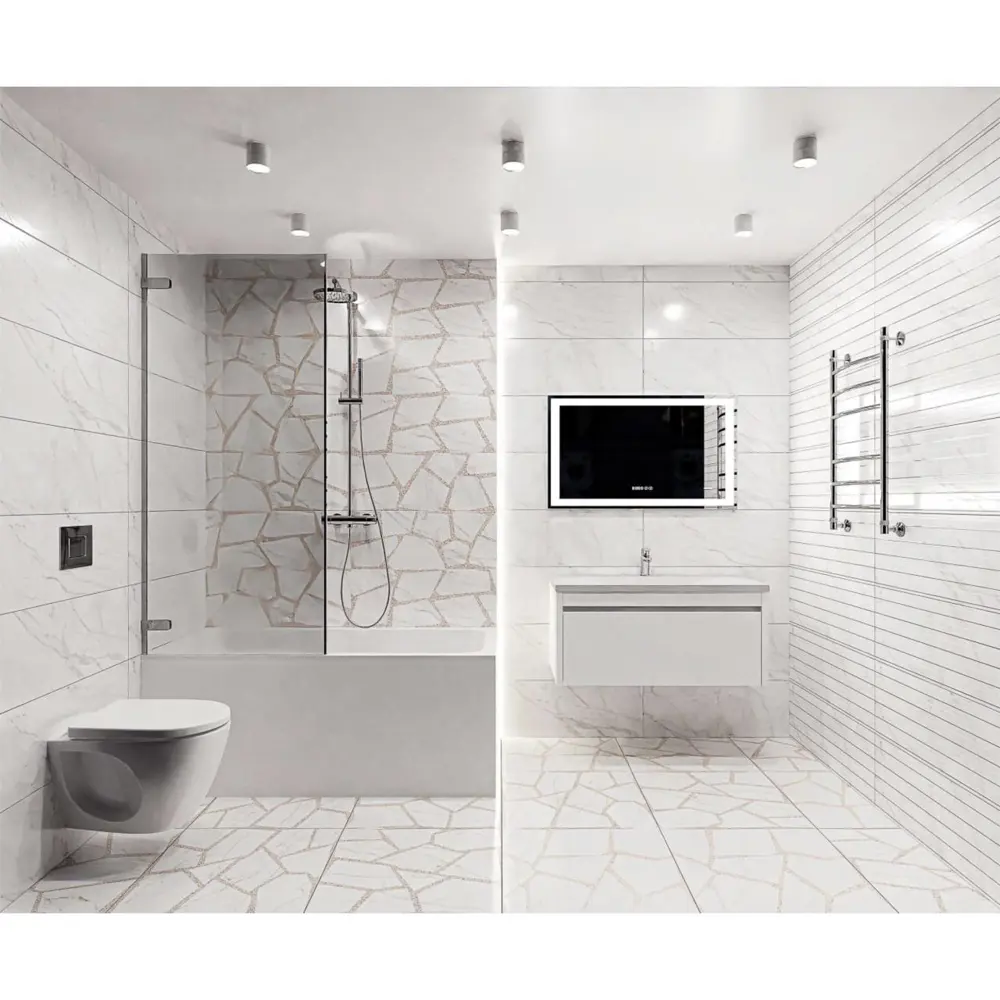 Фото 2 Плитка Керамин Канцоне 3Д 30x90 30x90см 1.35 м² цвет белый Фото 2 Плитка Керамин Канцоне 3Д 30x90 30x90см 1.35 м² цвет белый