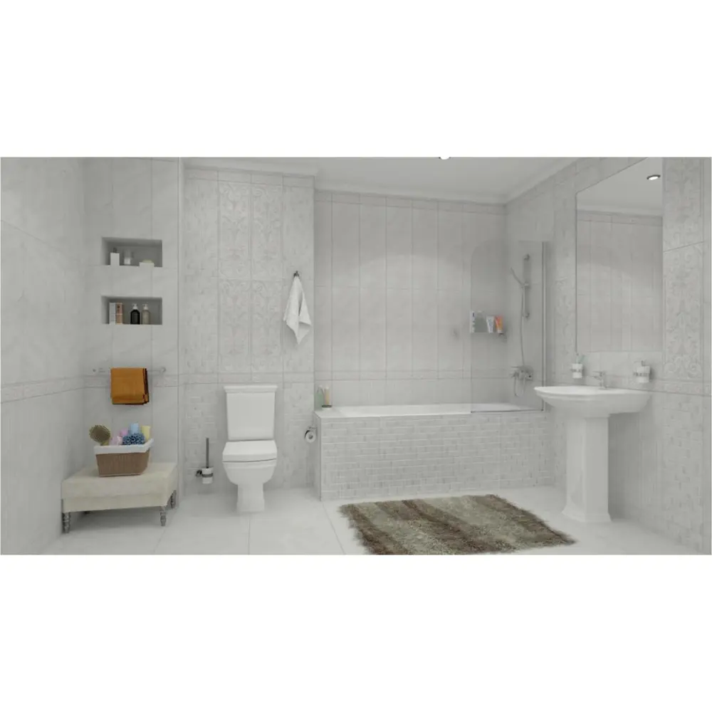 Фото Керамогранит Kerama marazzi SG453500R 50.2x50.2см 1.512 м² цвет белый, цена за упаковку Фото Керамогранит Kerama marazzi SG453500R 50.2x50.2см 1.512 м² цвет белый, цена за упаковку