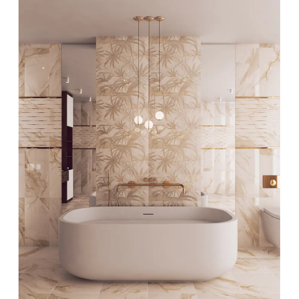 Фото 4 Декоративная мозайка Kerlife Calacatta Gold M 30x30см цвет Бежевый Фото 4 Декоративная мозайка Kerlife Calacatta Gold M 30x30см цвет Бежевый