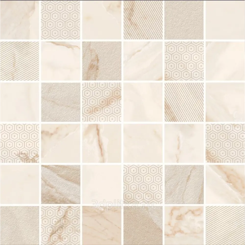 Фото Декоративная мозайка Kerlife Calacatta Gold M 30x30см цвет Бежевый Фото Декоративная мозайка Kerlife Calacatta Gold M 30x30см цвет Бежевый