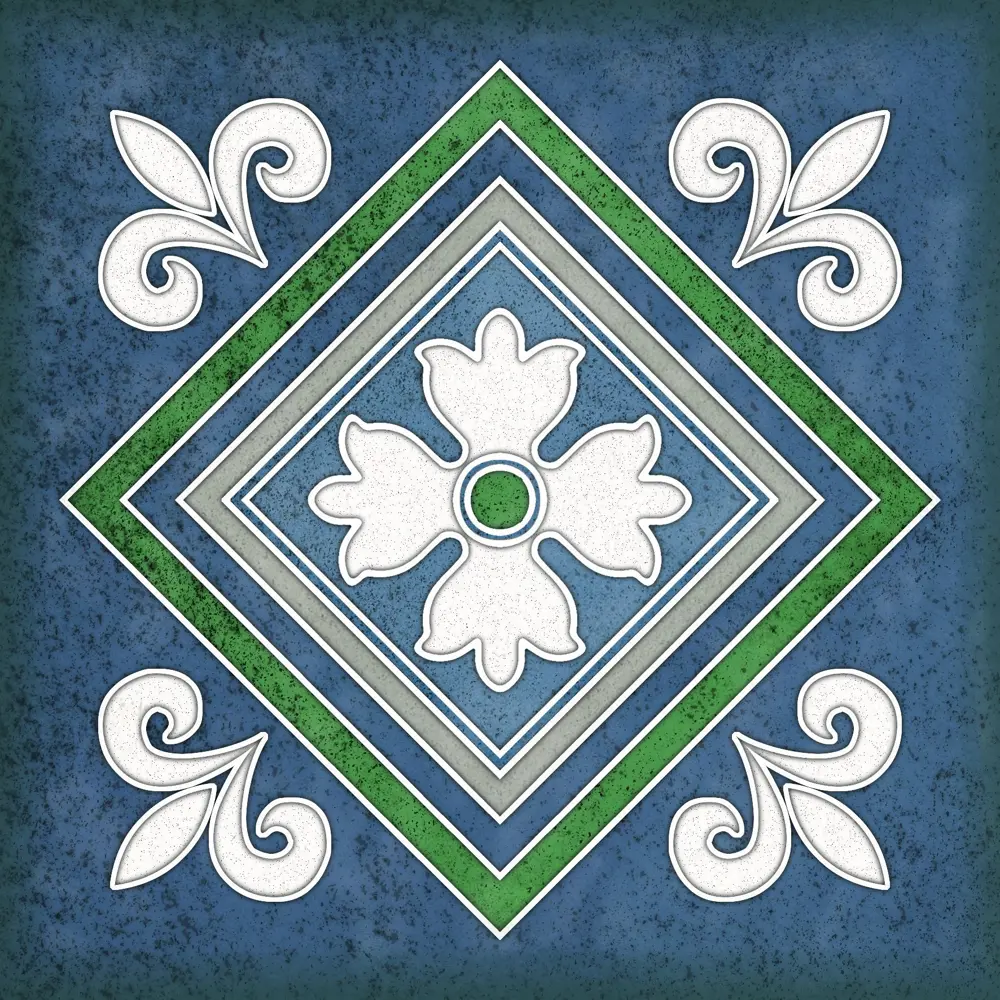 Фото Настенная плитка Kerlife Smalto DECOR 2 BLU 15x15см цвет синий Фото Настенная плитка Kerlife Smalto DECOR 2 BLU 15x15см цвет синий