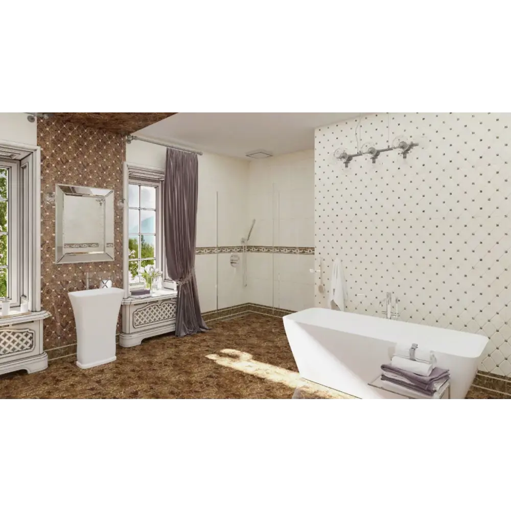 Фото 4 Настенная плитка Navarti Crema marfil 12644 25x50см 1.5 м² цвет коричневый; бежевый, цена за упаковку Фото 4 Настенная плитка Navarti Crema marfil 12644 25x50см 1.5 м² цвет коричневый; бежевый, цена за упаковку
