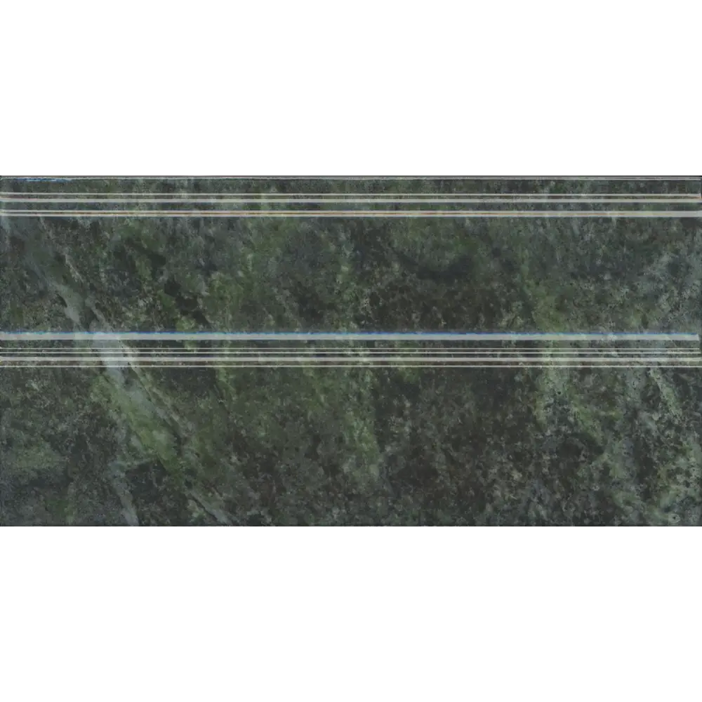 Фото Плинтус керамический Kerama Marazzi Серенада зелёный глянцевый обрезной 30x15 см, 8 штук