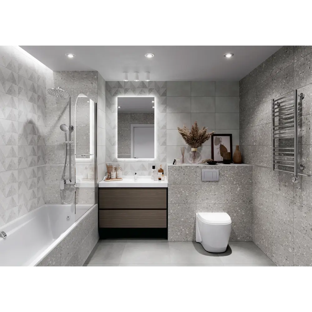 Фото 7 Керамическая плитка Global tile Remix 9RE0064M 27x40см 1.08 м² цвет светло-серый, цена за упаковку