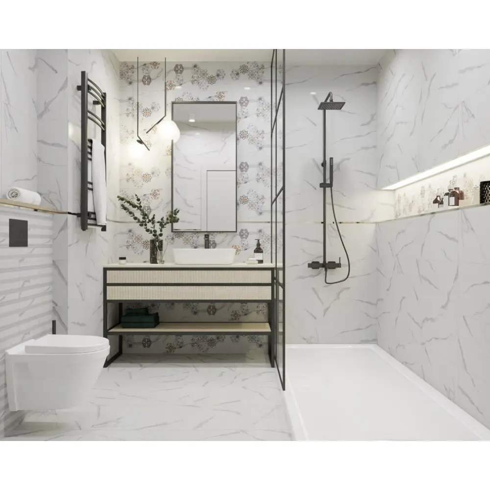 Фото 2 Керамическая плитка Тянь-шань 47658 30x60см 1.44 м² цвет белый, цена за упаковку Фото 2 Керамическая плитка Тянь-шань 47658 30x60см 1.44 м² цвет белый, цена за упаковку