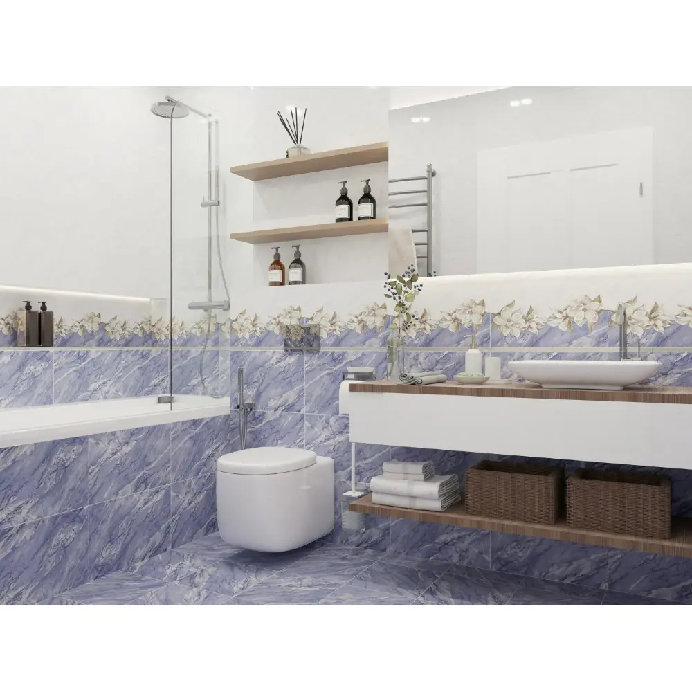 Фото 3 Керамическая плитка Тянь-шань 47671 30x45см 1.62 м² цвет голубой, цена за упаковку Фото 3 Керамическая плитка Тянь-шань 47671 30x45см 1.62 м² цвет голубой, цена за упаковку