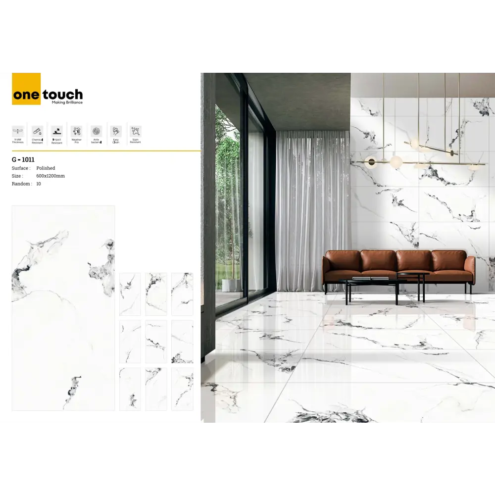 Фото Керамогранит A-ceramica G1011 17255 60x120см 1.44 м² цвет белый с черным Фото Керамогранит A-ceramica G1011 17255 60x120см 1.44 м² цвет белый с черным