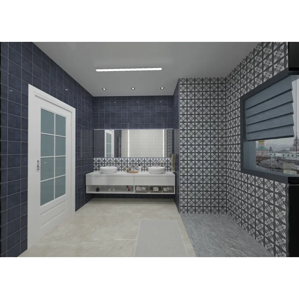 Фото 3 Плитка Kerlife Smalto Decor 4 Blu 15x15см цвет синий Фото 3 Плитка Kerlife Smalto Decor 4 Blu 15x15см цвет синий