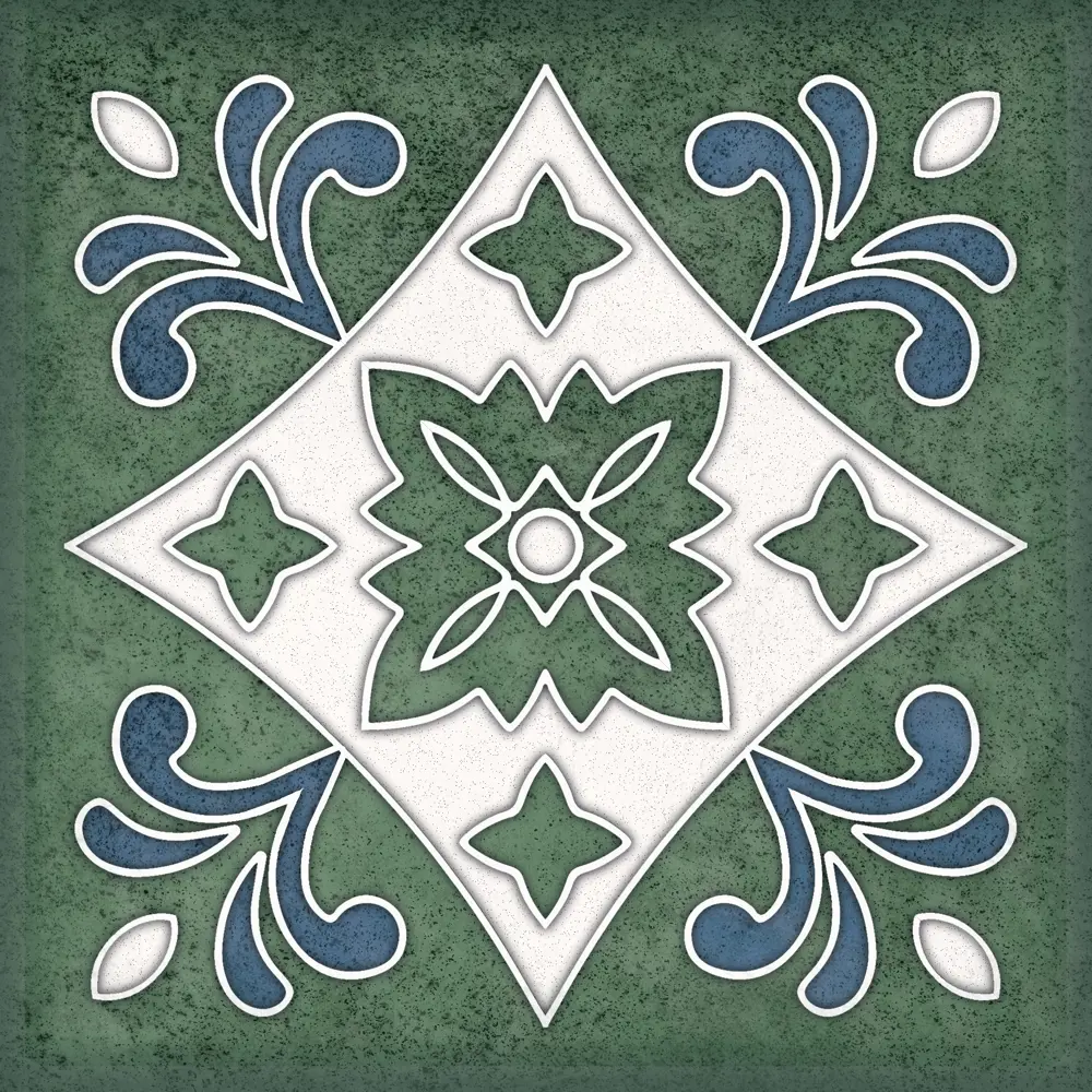Фото Керамическая плитка Керлайф Smalto Decor 3 Verde 15x15см 0.9 м² цвет зеленый, цена за упаковку