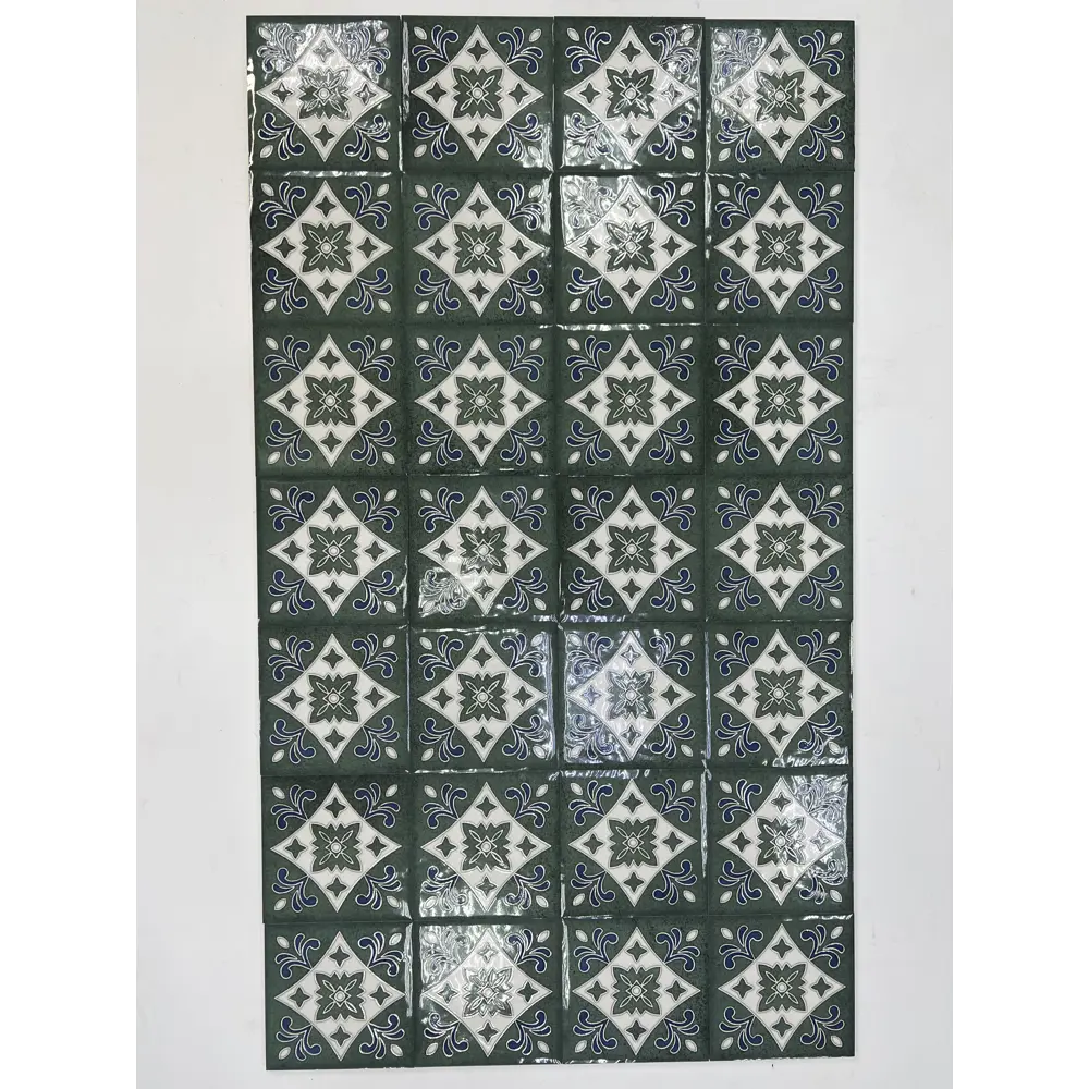 Фото 2 Керамическая плитка Керлайф Smalto Decor 3 Verde 15x15см 0.9 м² цвет зеленый, цена за упаковку
