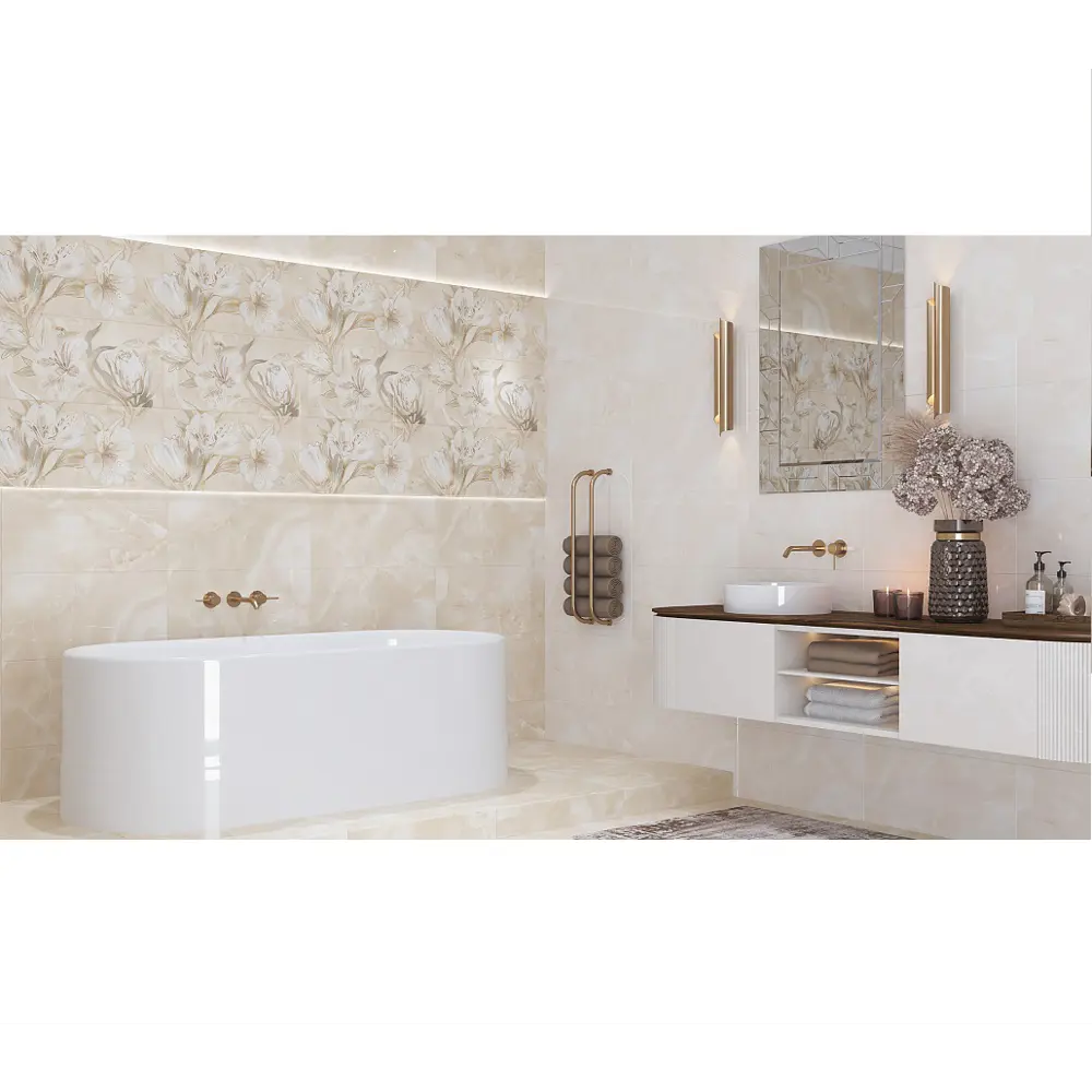 Фото Керамическая плитка Azori Opale 509021201 31.5x63см 1.59 м² цвет бежевый, цена за упаковку Фото Керамическая плитка Azori Opale 509021201 31.5x63см 1.59 м² цвет бежевый, цена за упаковку