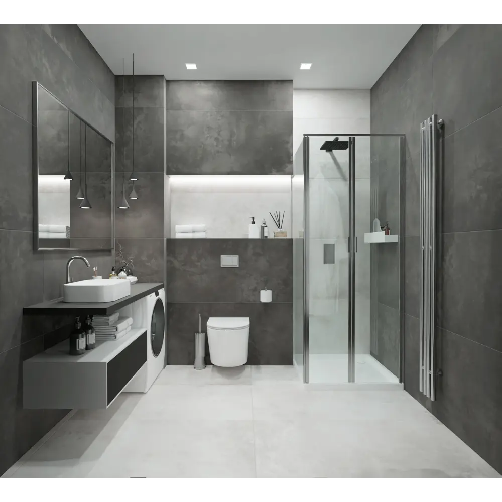Фото 4 Керамогранит Global tile Vibe_gt GT60603206MR 60x60см 1.44 м² цвет светло-серый, цена за упаковку Фото 4 Керамогранит Global tile Vibe_gt GT60603206MR 60x60см 1.44 м² цвет светло-серый, цена за упаковку
