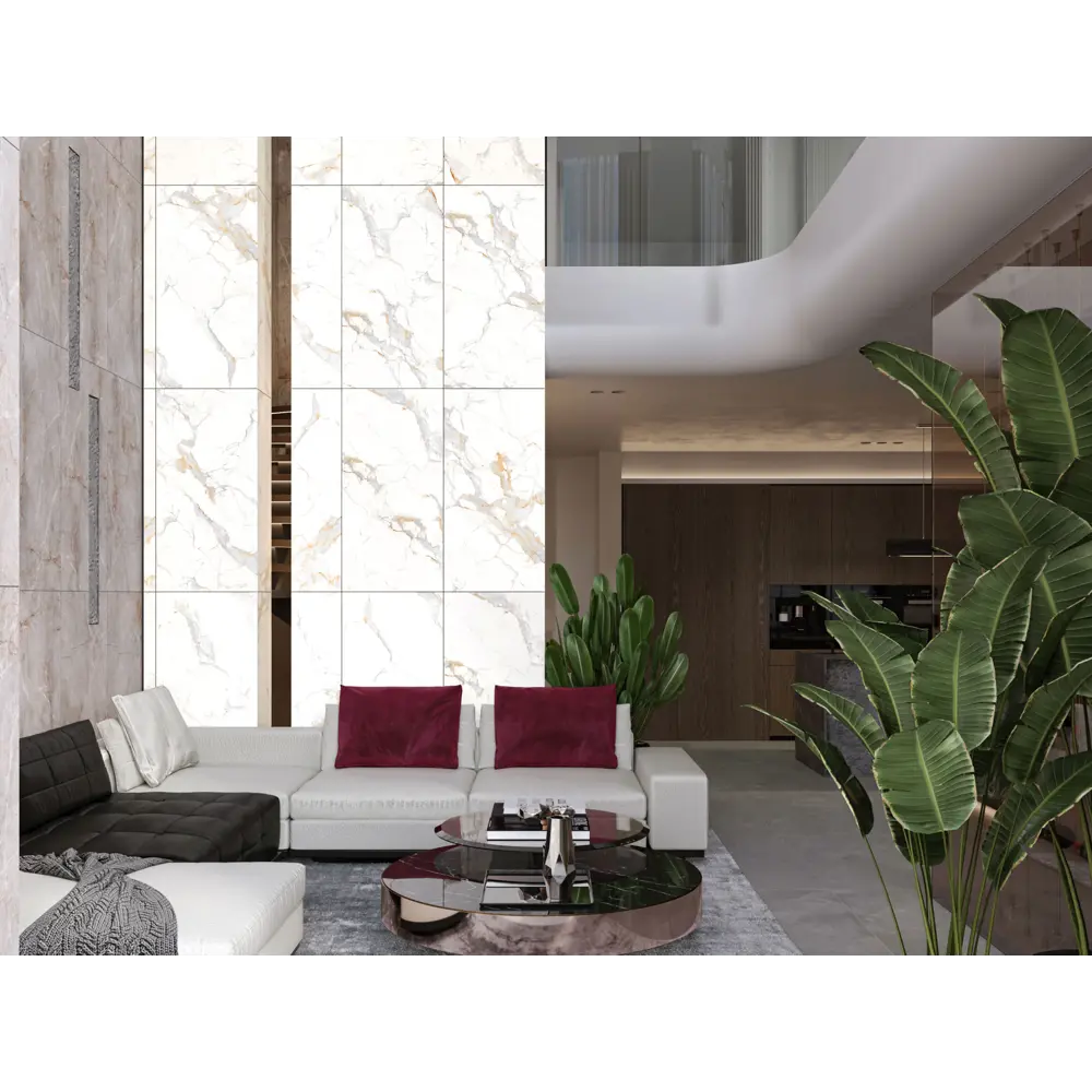 Фото 2 Керамогранит Buono ceramica Marble M4406P 60x120см цвет белый с коричневым Фото 2 Керамогранит Buono ceramica Marble M4406P 60x120см цвет белый с коричневым