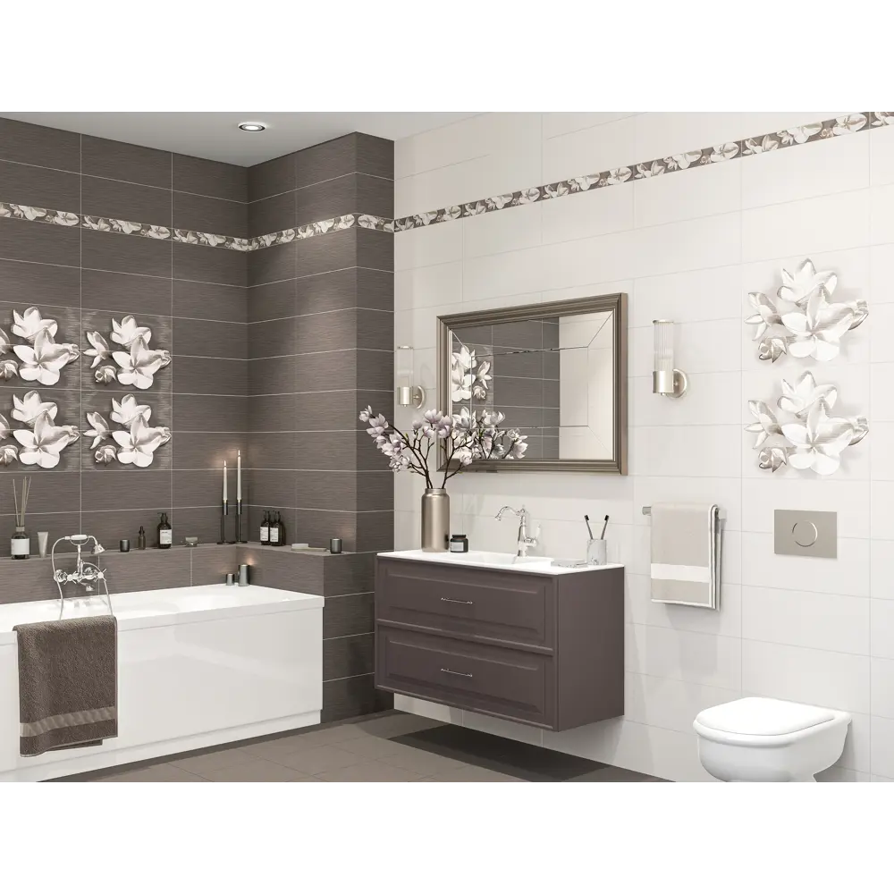 Фото 2 Напольная плитка Azori Amati 504123002 42x42см цвет коричневый, цена за упаковку Фото 2 Напольная плитка Azori Amati 504123002 42x42см цвет коричневый, цена за упаковку