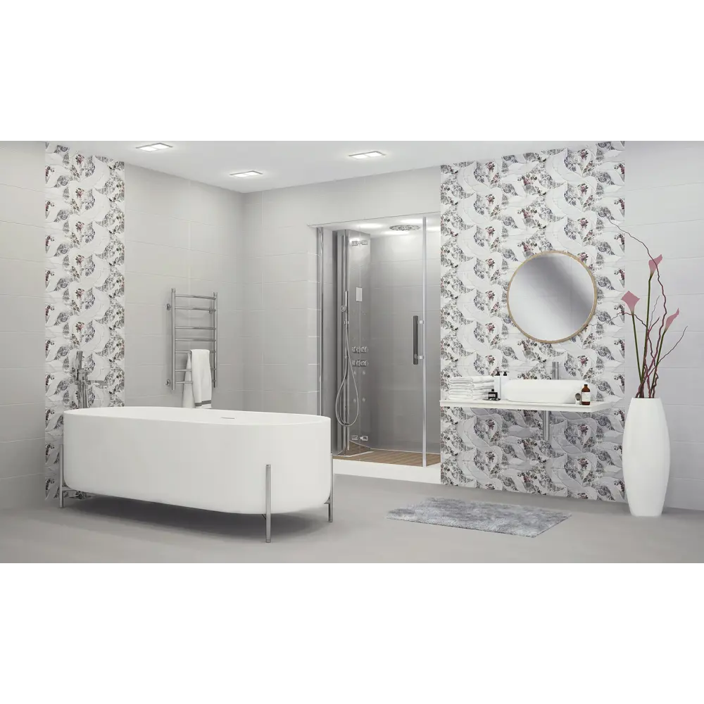 Фото 2 Напольная плитка Eletto ceramica Malwiya 506943002ekb 42x42см цвет серый, серебристый, цена за упаковку Фото 2 Напольная плитка Eletto ceramica Malwiya 506943002ekb 42x42см цвет серый, серебристый, цена за упаковку